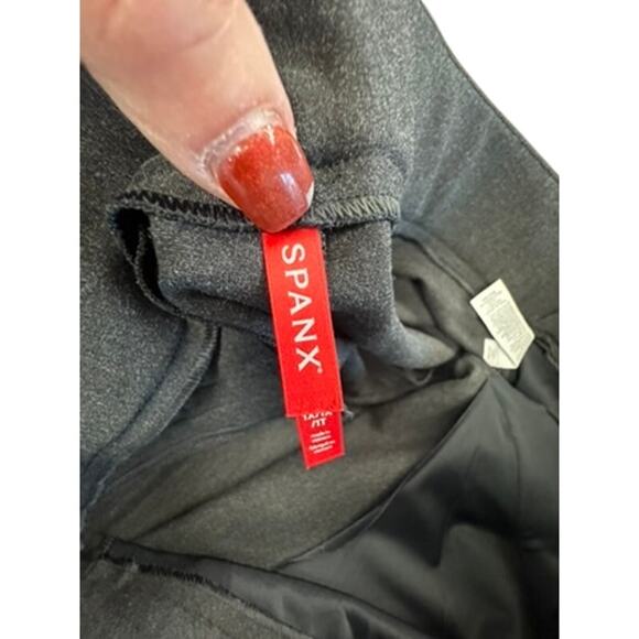 NWT! "SPANX" Perfect Pant SZ XL MS 168.00 Wide Leg Charcoal Heather Pull On Pant - Picture 5 of 10